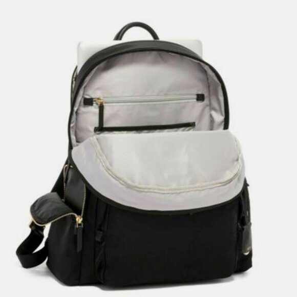 Brand new TUMI /Voyageur Carson Backpack Black/Gold Hardware - Picture 1 of 7